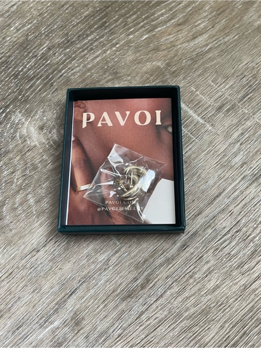 PAVOI Gold Tone Teardrop Spiral Statement Earrings New in Original Box